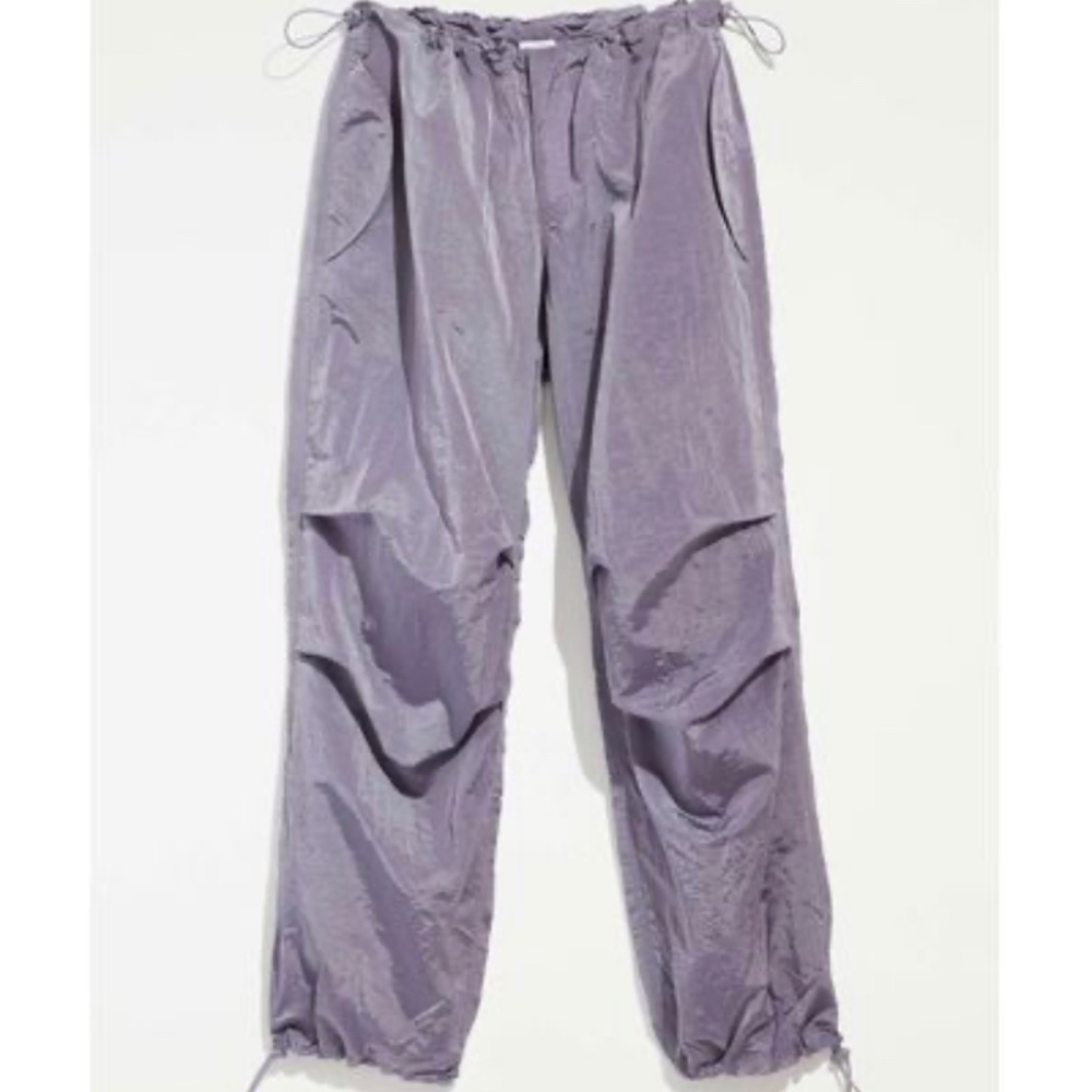 iet Fran’s shiny lilac balloon pants